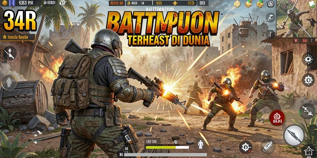 Gameplay seru dan menegangkan di <strong>34R</strong> saat bertempur untuk bertahan hidup.