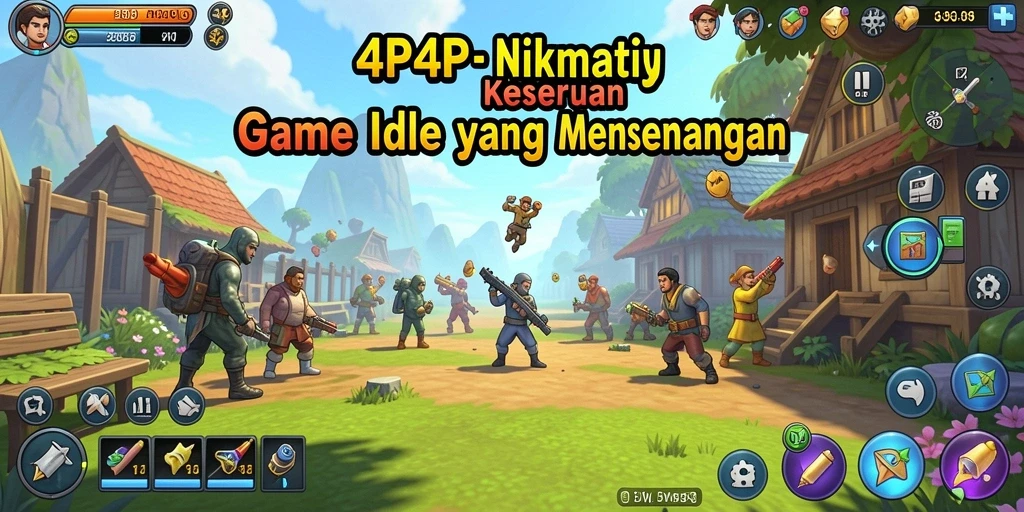 Tampilan gameplay <strong>4P4P</strong> yang sederhana namun menarik.