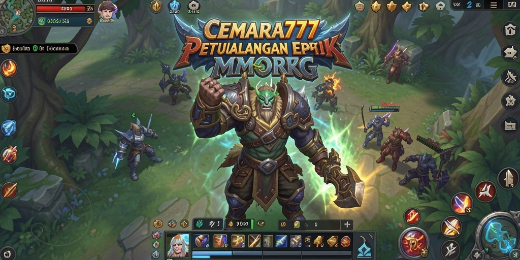 Tampilan screenshot gameplay CEMARA777 yang menampilkan aksi seru di dunia MMORPG.
