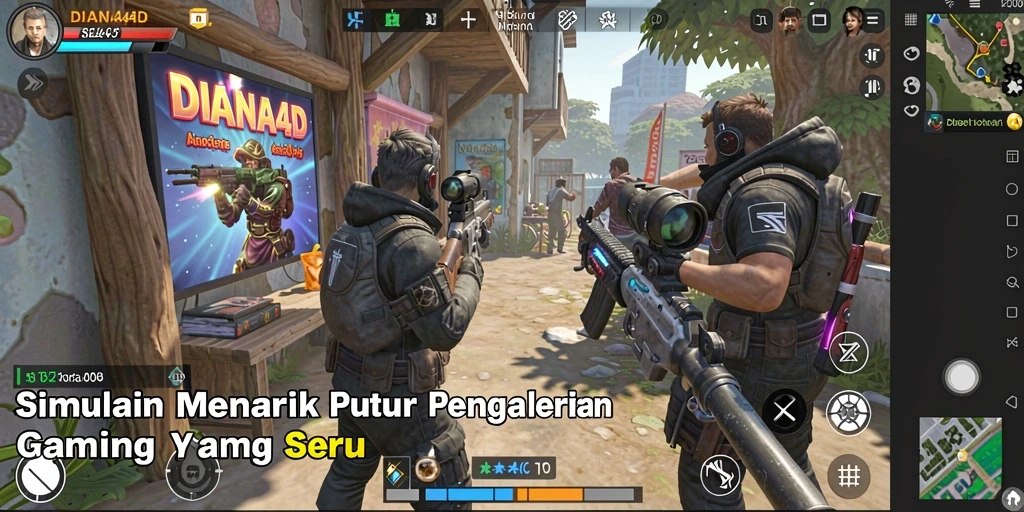 Gameplay DIANA4D yang menampilkan pengalaman simulasi yang mendalam.