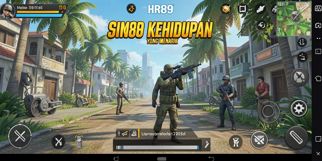 Tampilan gameplay HR89 dengan elemen simulasi yang menarik.