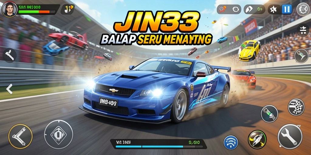 Screenshot menampilkan intensitas balapan dalam JIN33.