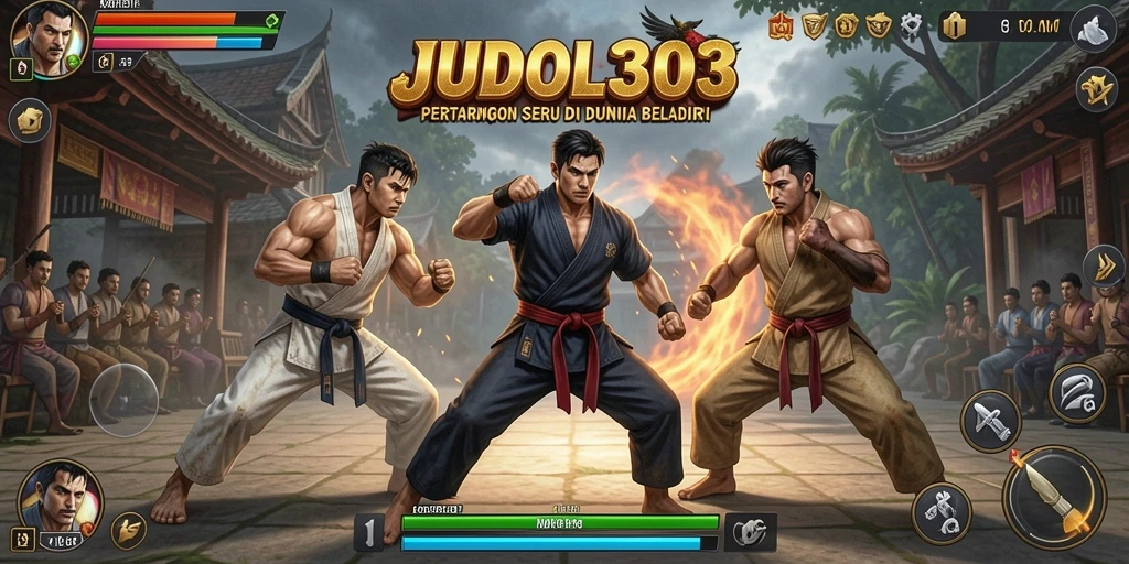 Tampilan seru dari pertarungan karakter di JUDOL303.