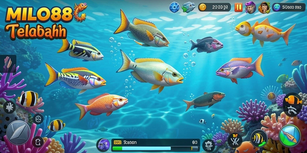 Tampilan gameplay yang seru dan penuh warna dari MILO88.