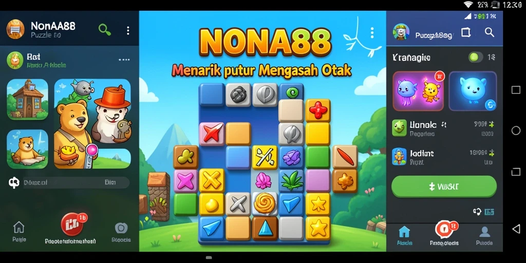 Tampilan gameplay seru dari NONA88 saat menyelesaikan teka-teki.