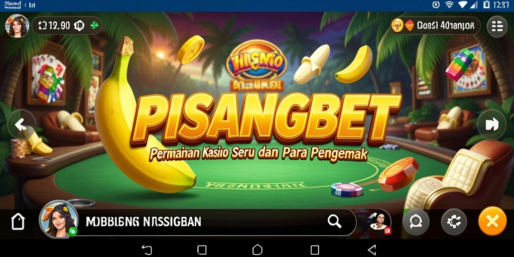 Tampilan utama PISANGBET dengan berbagai pilihan permainan Kasino.
