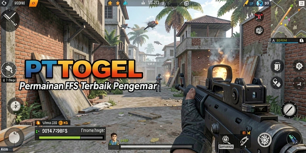 Screenshot utama PTTOGEL menampilkan aksi seru dalam genre FPS.