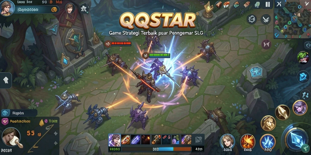 Tangkapan layar QQSTAR menampilkan pertempuran epik dalam gameplay SLG yang mendebarkan.
