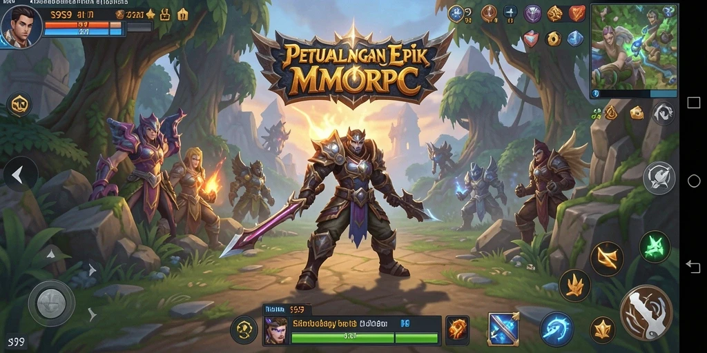 Tampilan gameplay epik dalam S9S9 dengan grafis menawan.
