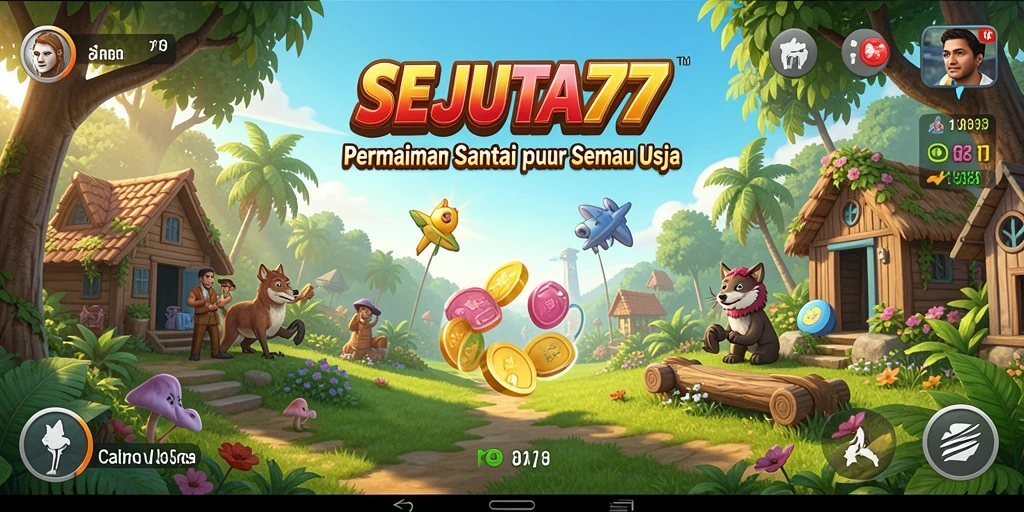 Tampilan gameplay seru dan menyenangkan dalam SEJUTA77.