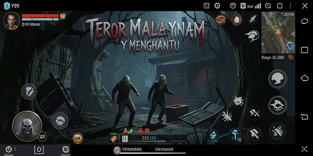 Screenshot Y89 menampilkan momen menegangkan dalam suasana gelap.